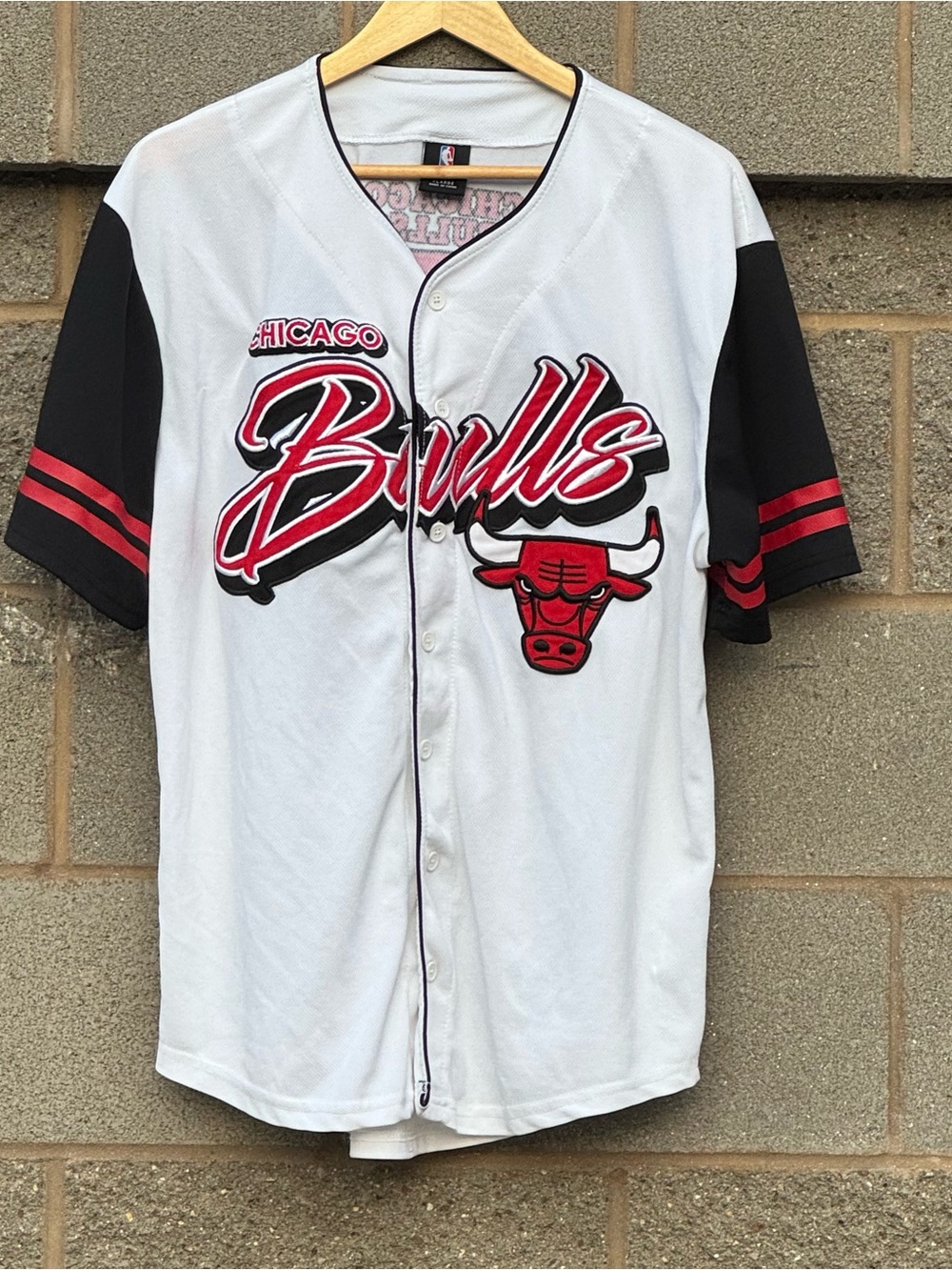 Men’s Vintage NBA Chicago Bulls Button Up Jersey XL - Picture 5 of 7